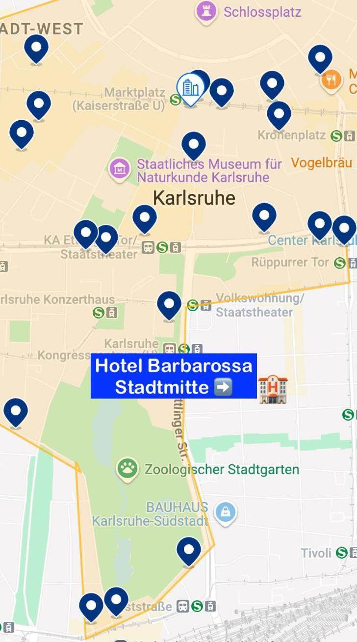Hotel Barbarossa Karlsruhe Stadtmitte Dış mekan fotoğraf